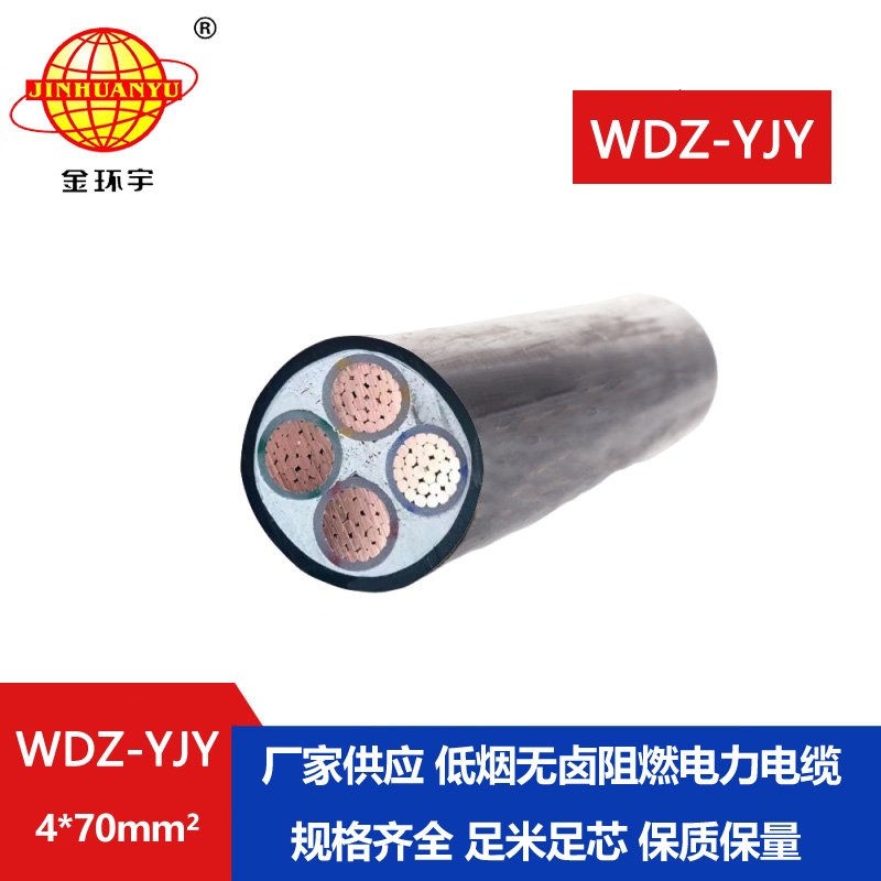 金環(huán)宇電線電纜 低煙無(wú)鹵銅芯電纜WDZ-YJY 4X70平方